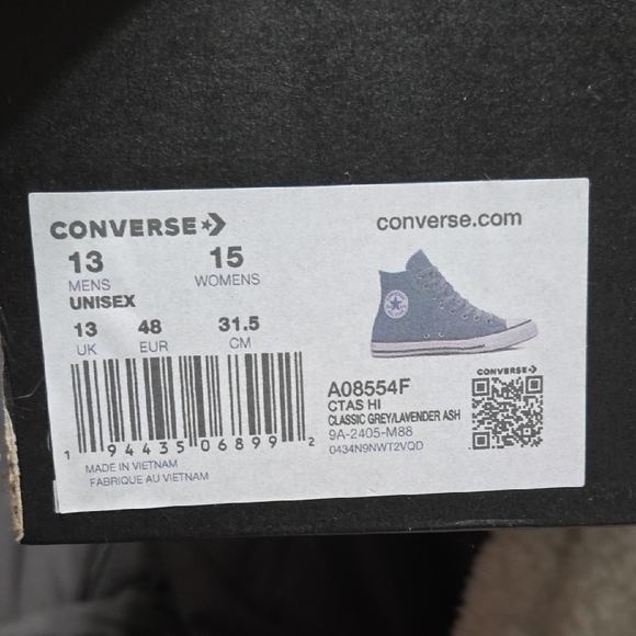 Converse Charcoal High-Top Sneakers - Picture 5 of 6